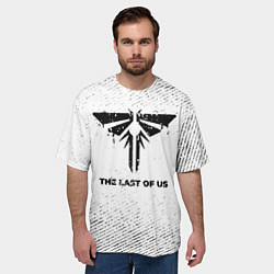 Футболка оверсайз мужская The Last Of Us с потертостями на светлом фоне, цвет: 3D-принт — фото 2