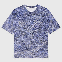 Мужская футболка оверсайз Паттерн из хаотичных линий - экспрессия