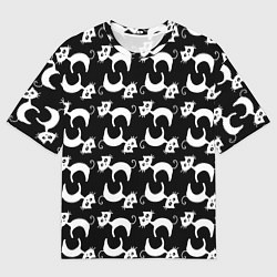 Футболка оверсайз мужская Крадущиеся Коты, цвет: 3D-принт