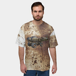 Футболка оверсайз мужская Необычный автомобиль, цвет: 3D-принт — фото 2