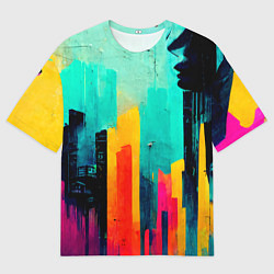 Мужская футболка оверсайз Уличный гранж стиль