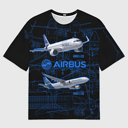 Мужская футболка оверсайз Airbus A320