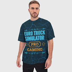 Футболка оверсайз мужская Игра Euro Truck Simulator: pro gaming, цвет: 3D-принт — фото 2