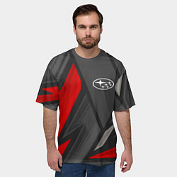 Футболка оверсайз мужская Subaru sports racing, цвет: 3D-принт — фото 2