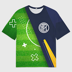 Мужская футболка оверсайз Inter football field