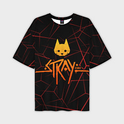 Мужская футболка оверсайз Stray cat игра блуждающий кот