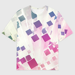 Футболка оверсайз мужская Неоновый эквалайзер-негатив, цвет: 3D-принт