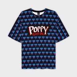 Мужская футболка оверсайз Poppy Playtime - Huggy Wuggy Pattern