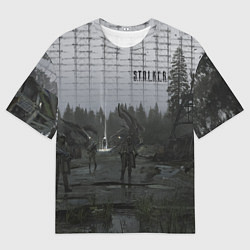 Мужская футболка оверсайз STALKER Сход Возле РЛС Дуга