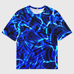 Футболка оверсайз мужская Удар неоновой молнии, цвет: 3D-принт
