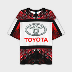 Футболка оверсайз мужская Toyota - абстракция - лого, цвет: 3D-принт