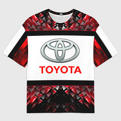 Мужская футболка оверсайз Toyota - абстракция - лого