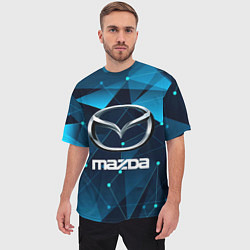 Футболка оверсайз мужская Mazda - абстракция, цвет: 3D-принт — фото 2