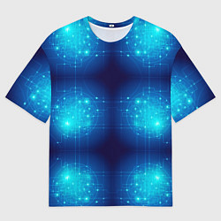 Мужская футболка оверсайз Неоновые проводники - схемы