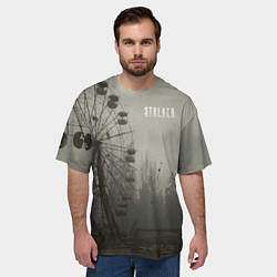 Футболка оверсайз мужская STALKER Колесо Обозрения, цвет: 3D-принт — фото 2