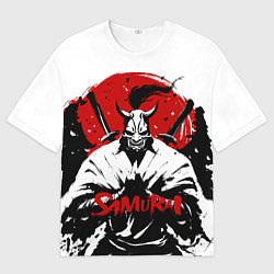 Мужская футболка оверсайз Самурай В Доспехах