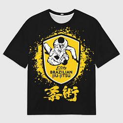 Футболка оверсайз мужская Brazilian fight club Jiu-jitsu Elite, цвет: 3D-принт