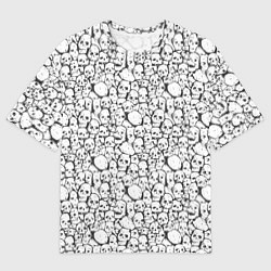 Мужская футболка оверсайз Череп бесформенный