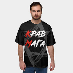 Футболка оверсайз мужская Крав-мага израильское боевое искусство, цвет: 3D-принт — фото 2