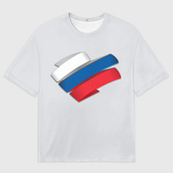 Мужская футболка оверсайз Триколор - ленточки