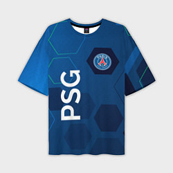Футболка оверсайз мужская PSG абстракция, цвет: 3D-принт