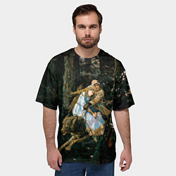 Футболка оверсайз мужская Васнецов Иван царевич на Сером Волке, цвет: 3D-принт — фото 2