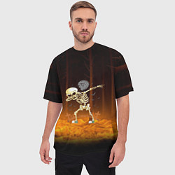 Футболка оверсайз мужская Skeletons dab - dark forest, цвет: 3D-принт — фото 2