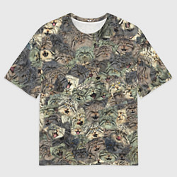 Футболка оверсайз мужская Мануловый камуфляж, цвет: 3D-принт