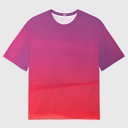 Футболка оверсайз мужская Красное небо, цвет: 3D-принт