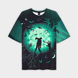 Мужская футболка оверсайз Хэллоуин - Гуляющие мертвецы