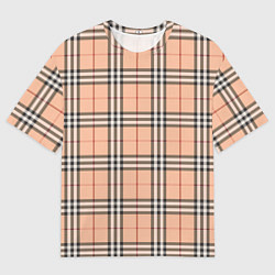 Футболка оверсайз мужская Королевский тартан, цвет: 3D-принт
