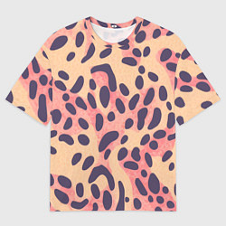 Мужская футболка оверсайз Пятнистый пастельный узор