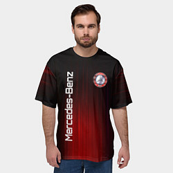 Футболка оверсайз мужская Mercedes-Benz art, цвет: 3D-принт — фото 2