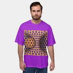 Футболка оверсайз мужская Вращающийся шар - оптическая иллюзия, цвет: 3D-принт — фото 2