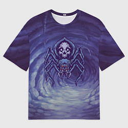Мужская футболка оверсайз Смертельный паук с черепом