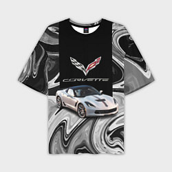 Мужская футболка оверсайз Chevrolet Corvette - Motorsport - Racing team
