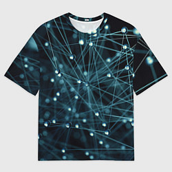 Мужская футболка оверсайз Молекулы
