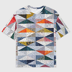 Футболка оверсайз мужская Каменный разноцветный паттерн, цвет: 3D-принт