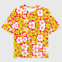 Мужская футболка оверсайз Hawaiian kaleidoscope