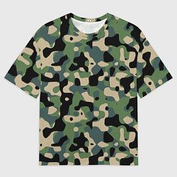Футболка оверсайз мужская Камуфляж WW2 US Summer Verdant, цвет: 3D-принт