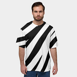 Футболка оверсайз мужская Камуфляж зебры, цвет: 3D-принт — фото 2