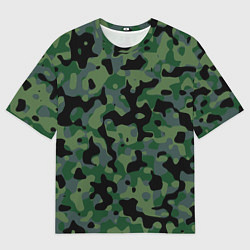 Футболка оверсайз мужская Камуфляж WW2 Tropics Verdant, цвет: 3D-принт