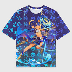 Футболка оверсайз мужская Кандакия Геншин Импакт, цвет: 3D-принт