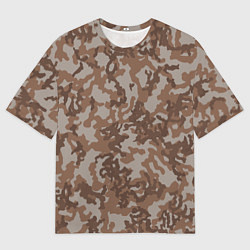 Футболка оверсайз мужская Камуфляж ВСР-84 песчаный, цвет: 3D-принт