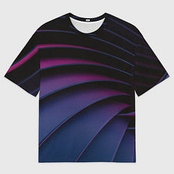 Мужская футболка оверсайз Спиральные тёмные пластины