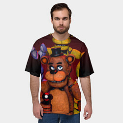 Футболка оверсайз мужская Пять ночей Фредди, цвет: 3D-принт — фото 2