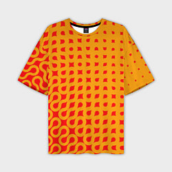 Футболка оверсайз мужская Оранжевая абстракция, цвет: 3D-принт