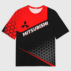 Футболка оверсайз мужская Mitsubishi - Красная униформа, цвет: 3D-принт
