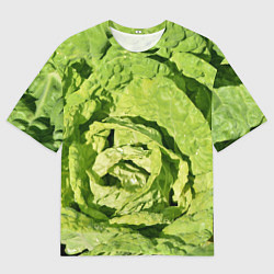 Футболка оверсайз мужская Свежая капуста, цвет: 3D-принт
