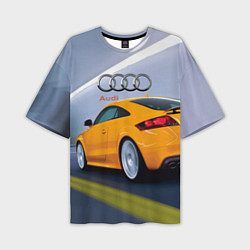 Мужская футболка оверсайз Audi TT мчится в тоннеле